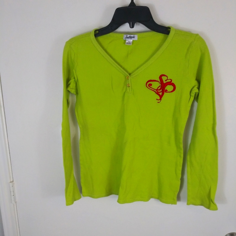 South Pole XL lime green thermal top